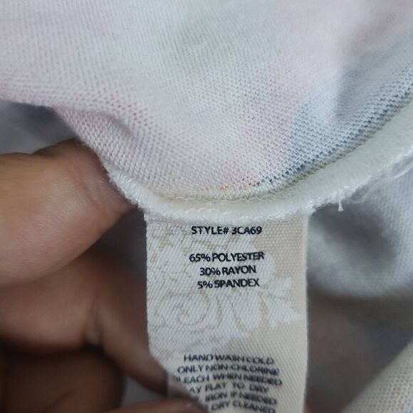 Soft Surroundings Womens Petite Large PL Watercolor Floral Tunic Top Sweater - Picture 5 of 7